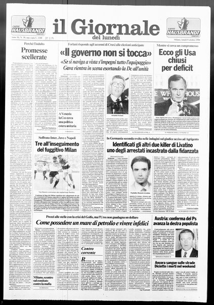 Il giornale del lunedi